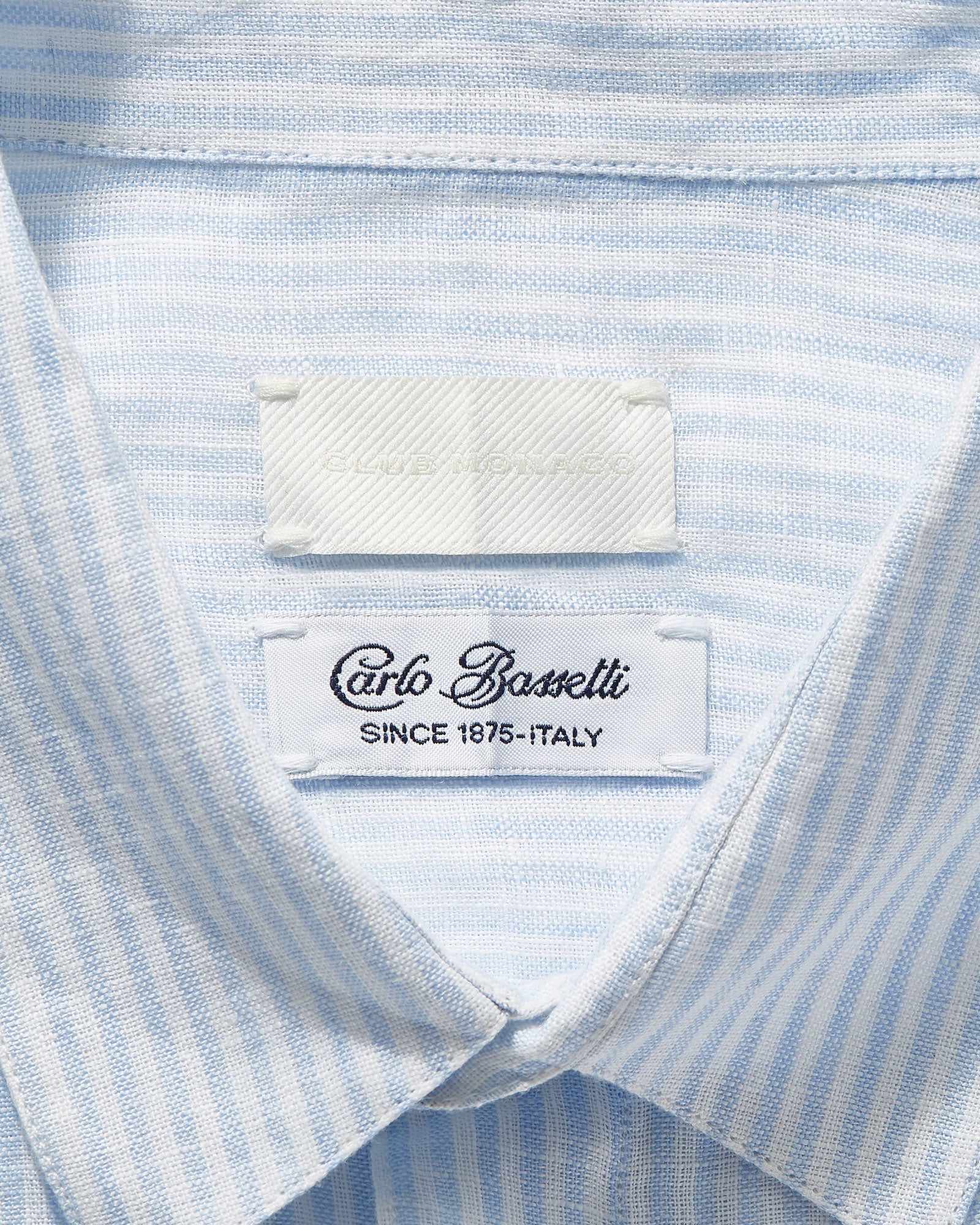 CLUB MONACO - Chemise à rayures lin Carlo Basetti - Rayure Bleue