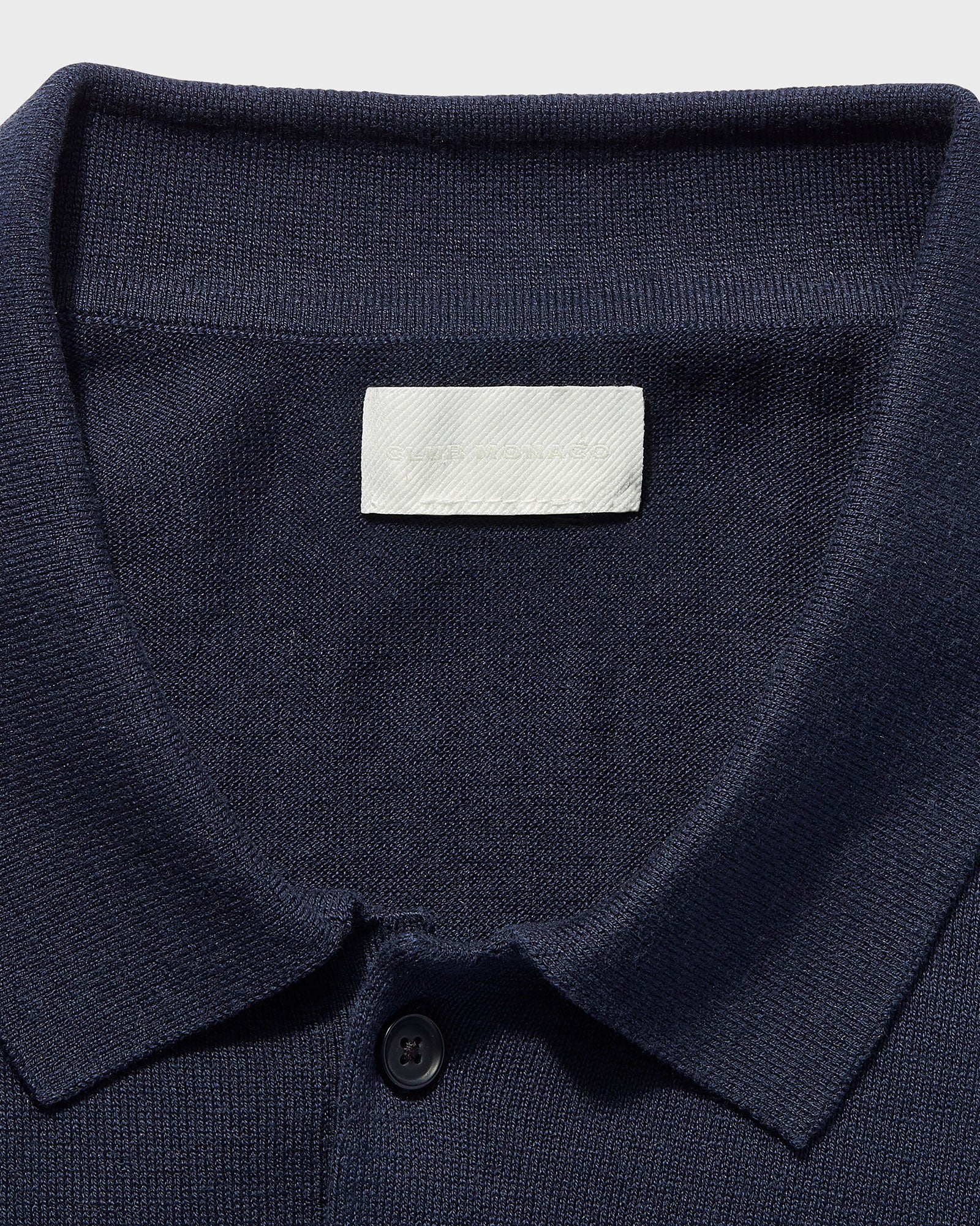CLUB MONACO - Polo en mélange de soie fine - Marine