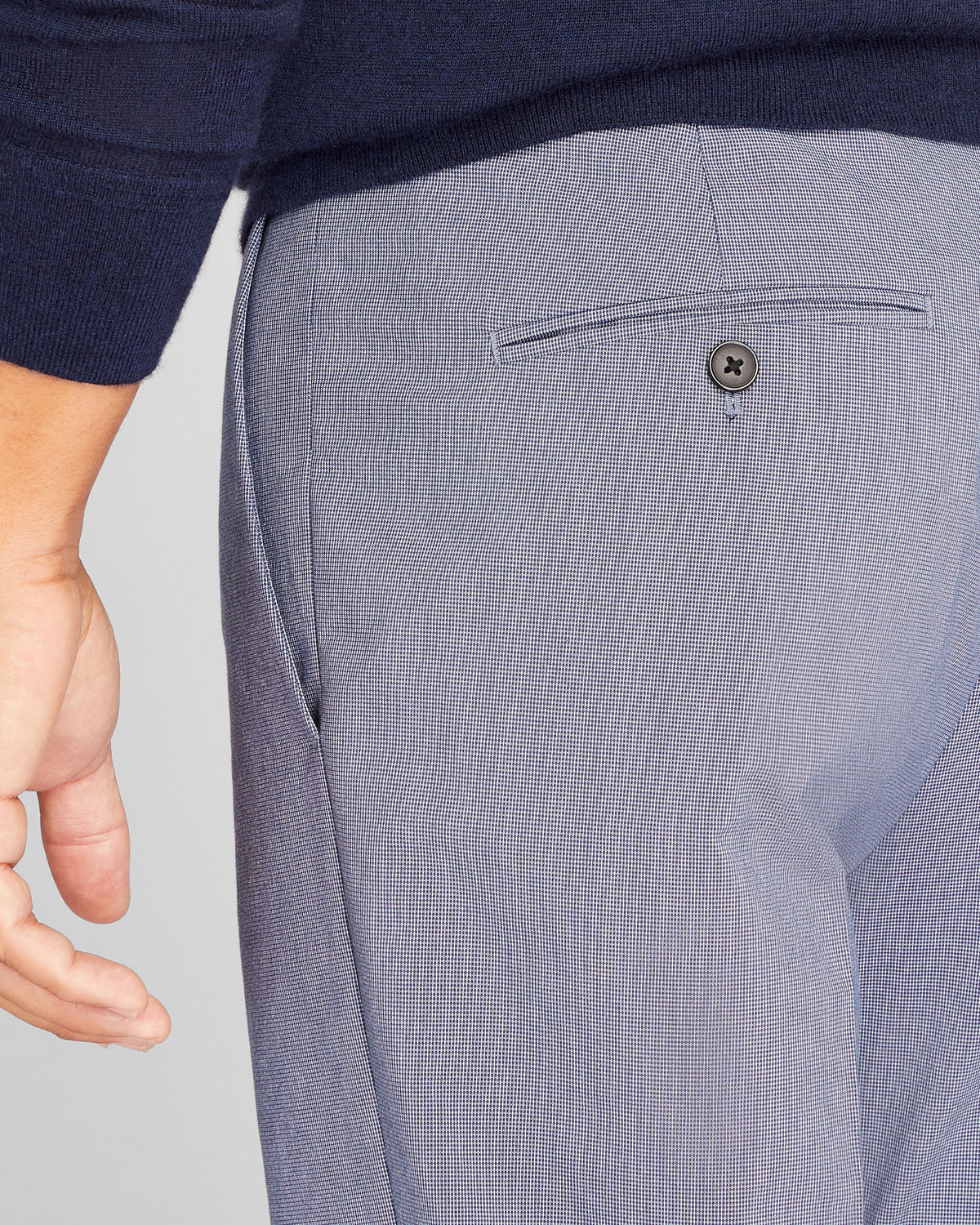 Club Monaco - Drainpipe Textured Pant - Blue Mix