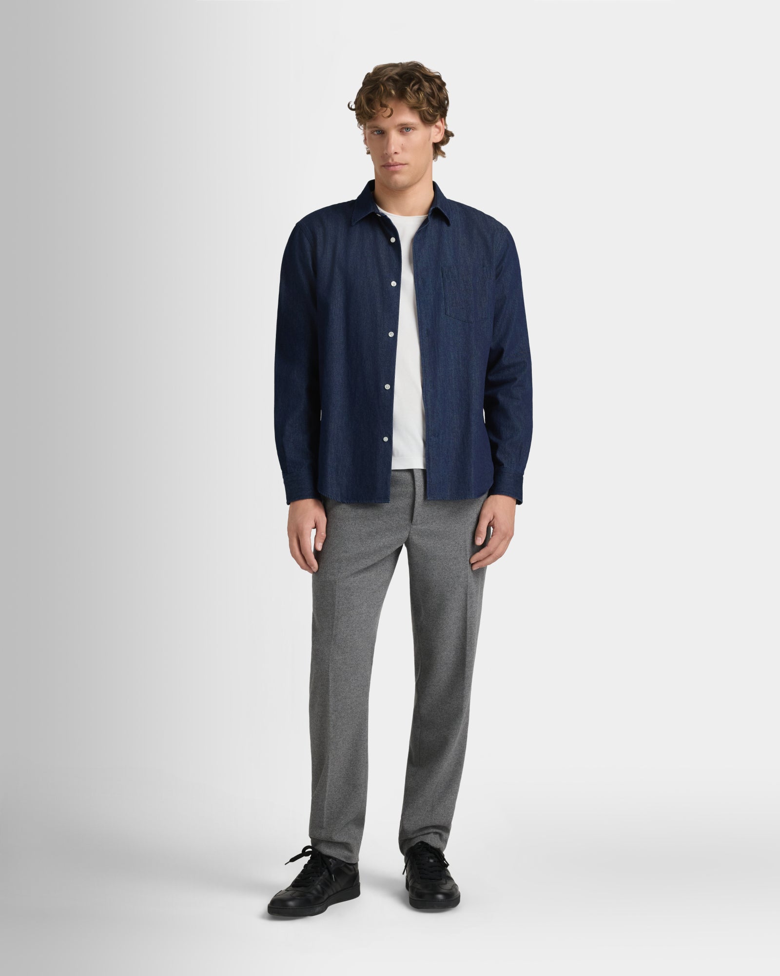 Club Monaco Corp, CA - Clean Denim Shirt - Denim