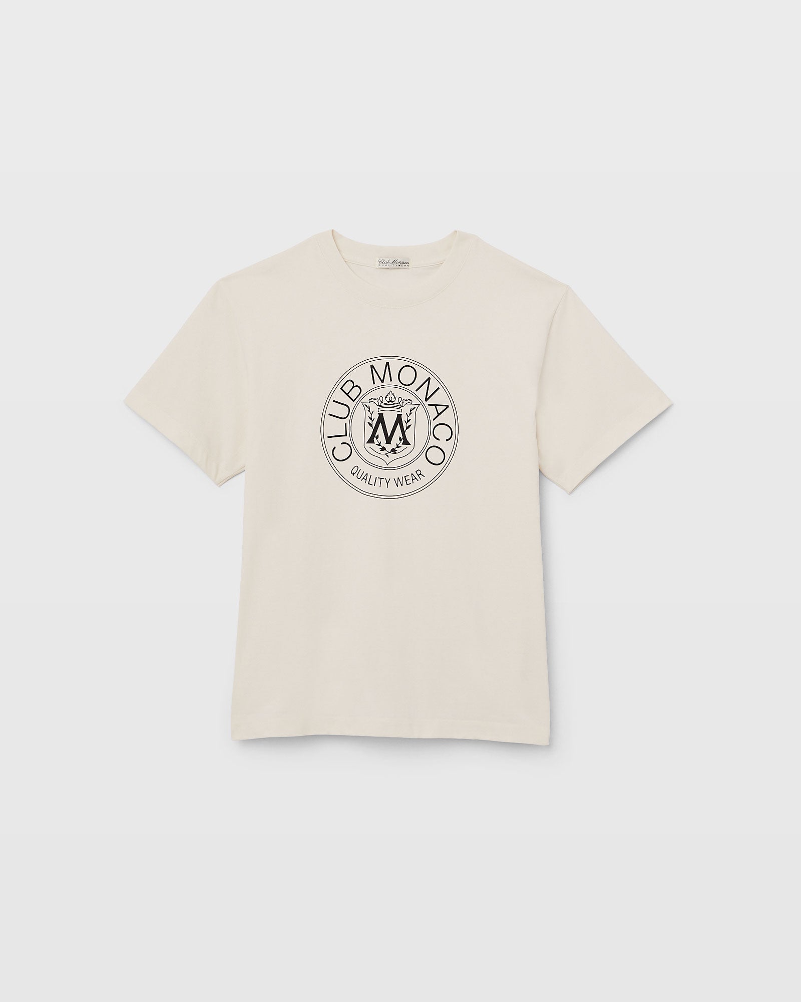 CLUB MONACO - Crest Short Sleeve Tee - White