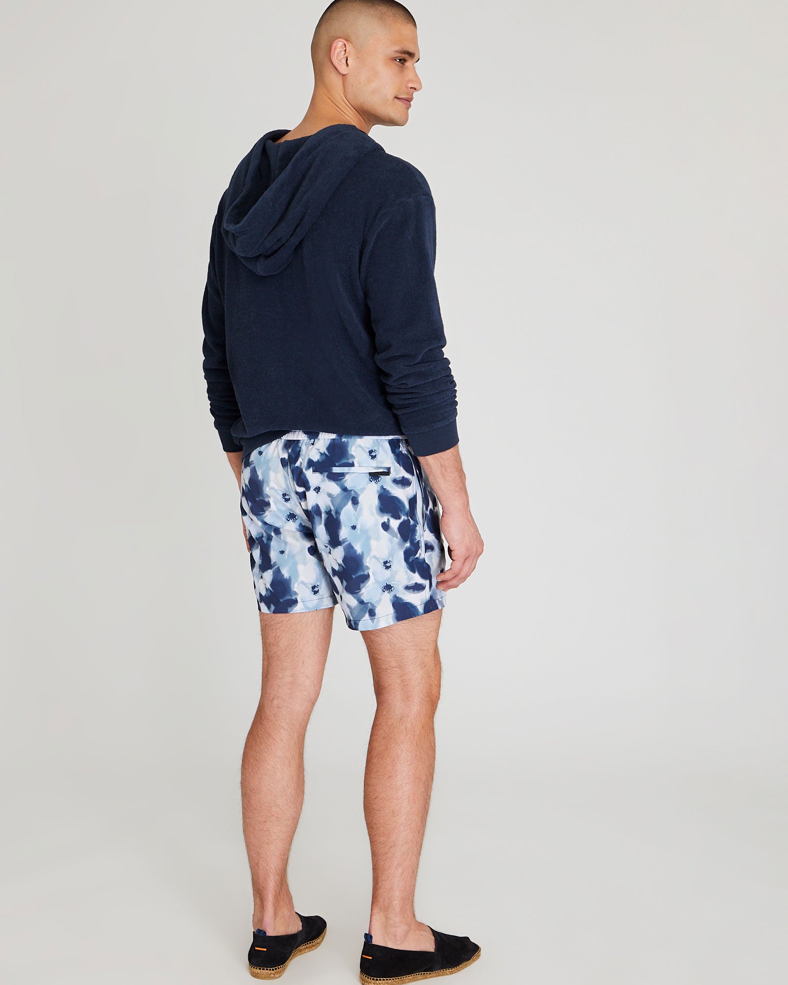 CLUB MONACO - Maillot de bain Cody 14 cm - Mélange Bleu