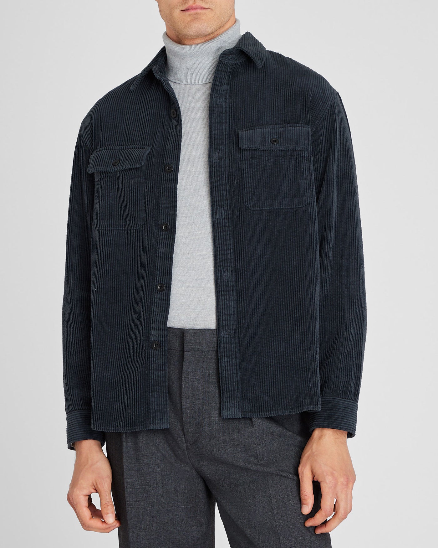 Wale Corduroy Down Filled Cropped Flight Jacket