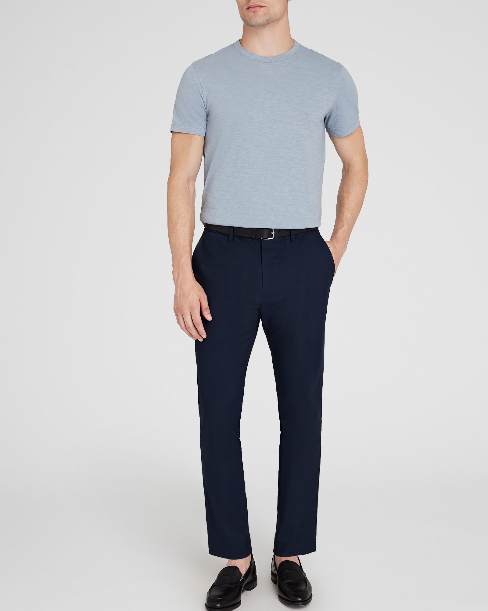 CLUB MONACO - Slub Tee - Slate Blue