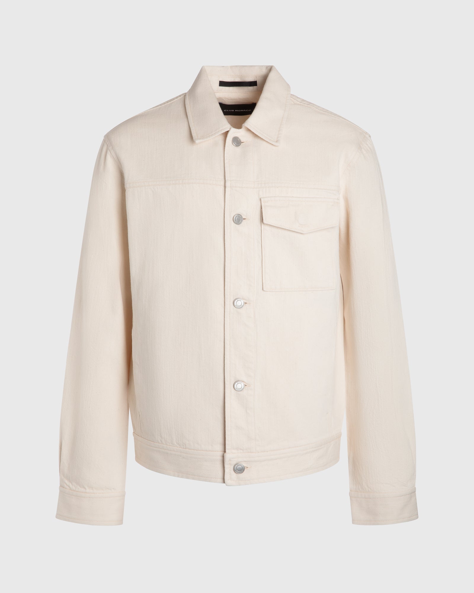 club monaco Slub Textured Trucker Jacket Natural