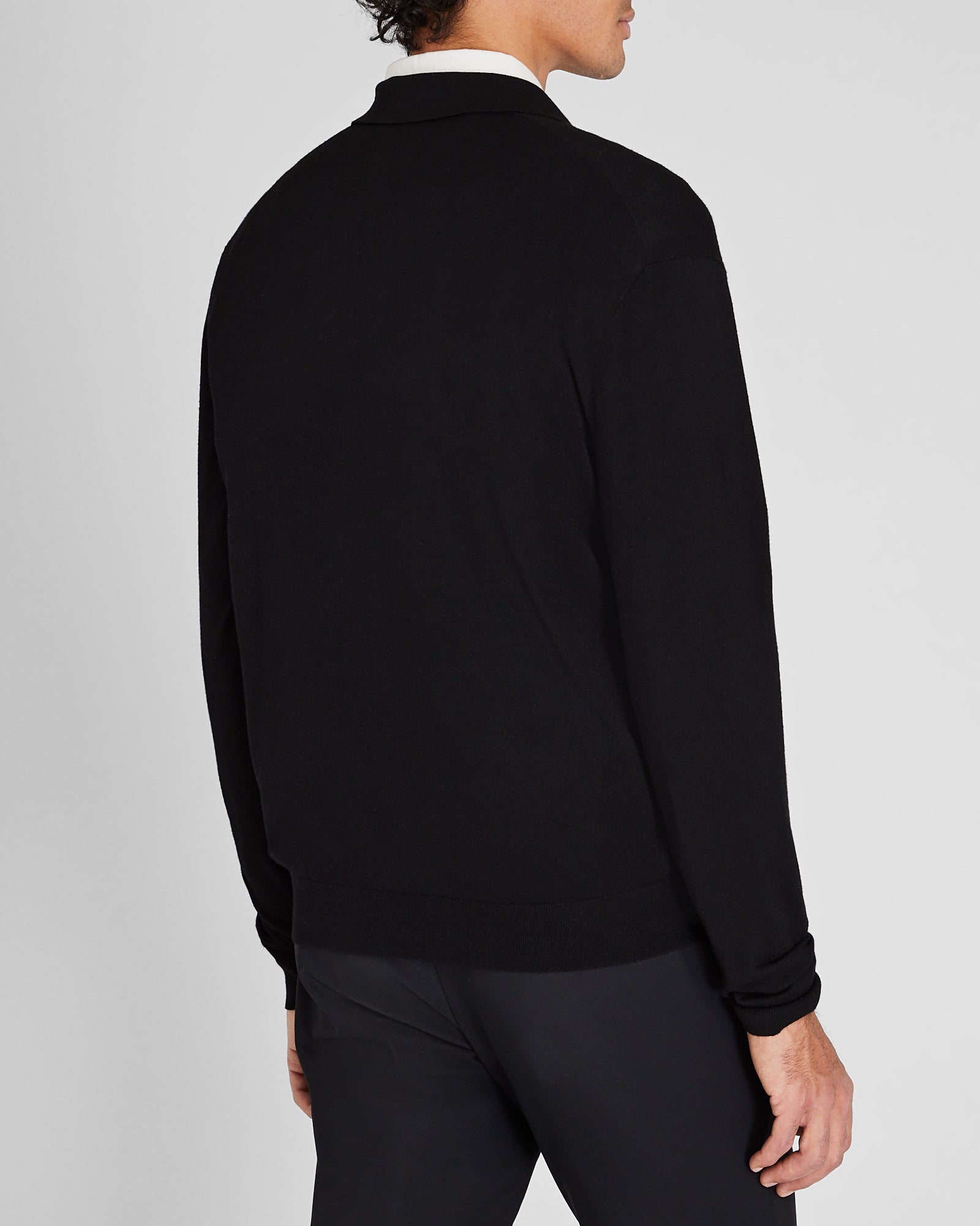 CLUB MONACO - Polo technique à manches longues - Noir