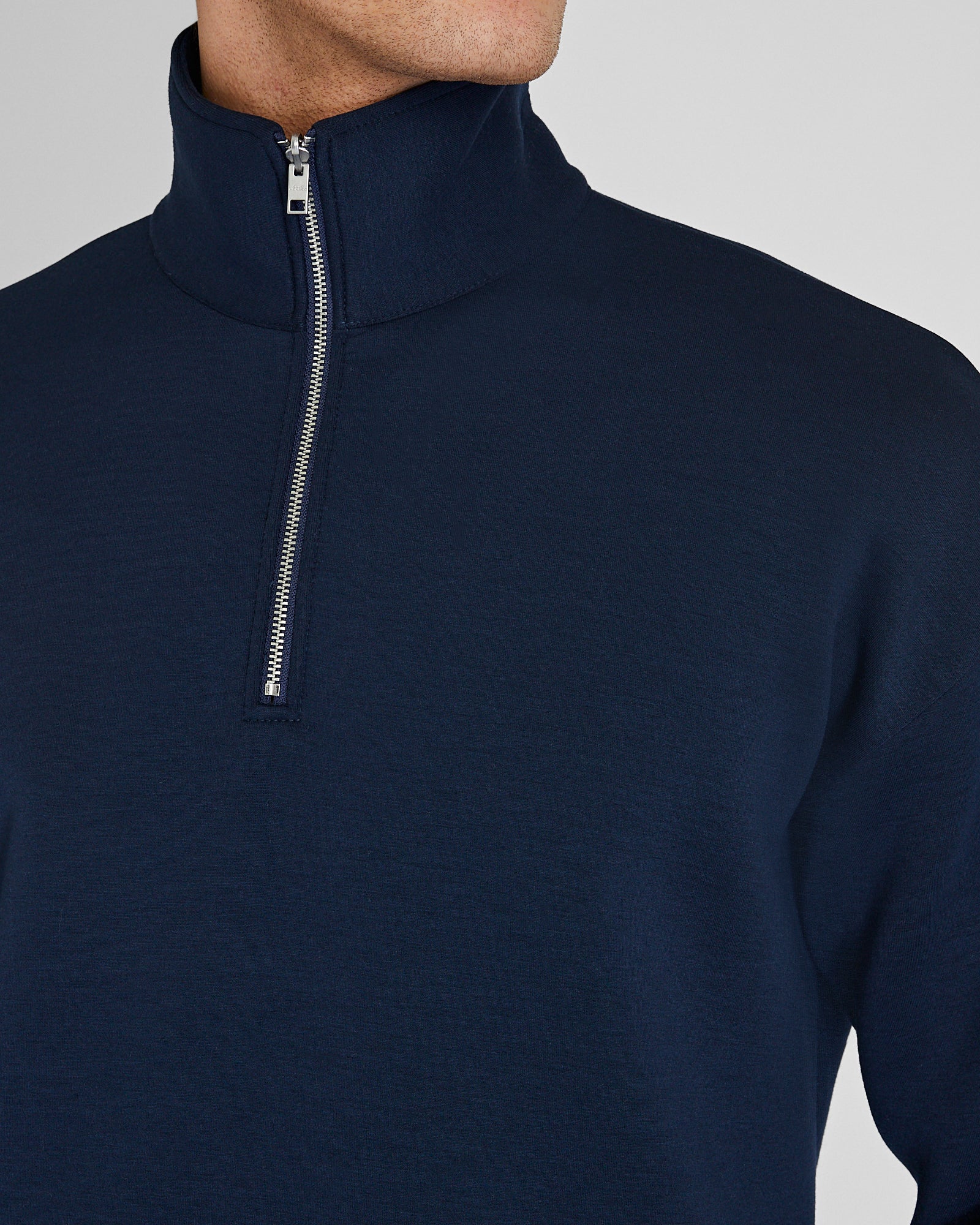 CLUB MONACO - Scuba Lounge Half-Zip Sweatshirt - True Navy