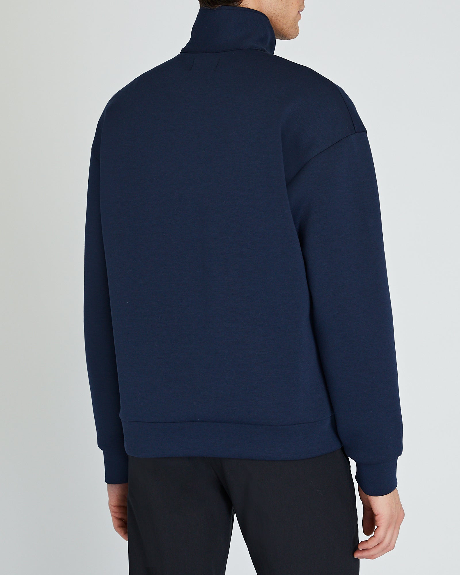 CLUB MONACO - Scuba Lounge Half-Zip Sweatshirt - True Navy