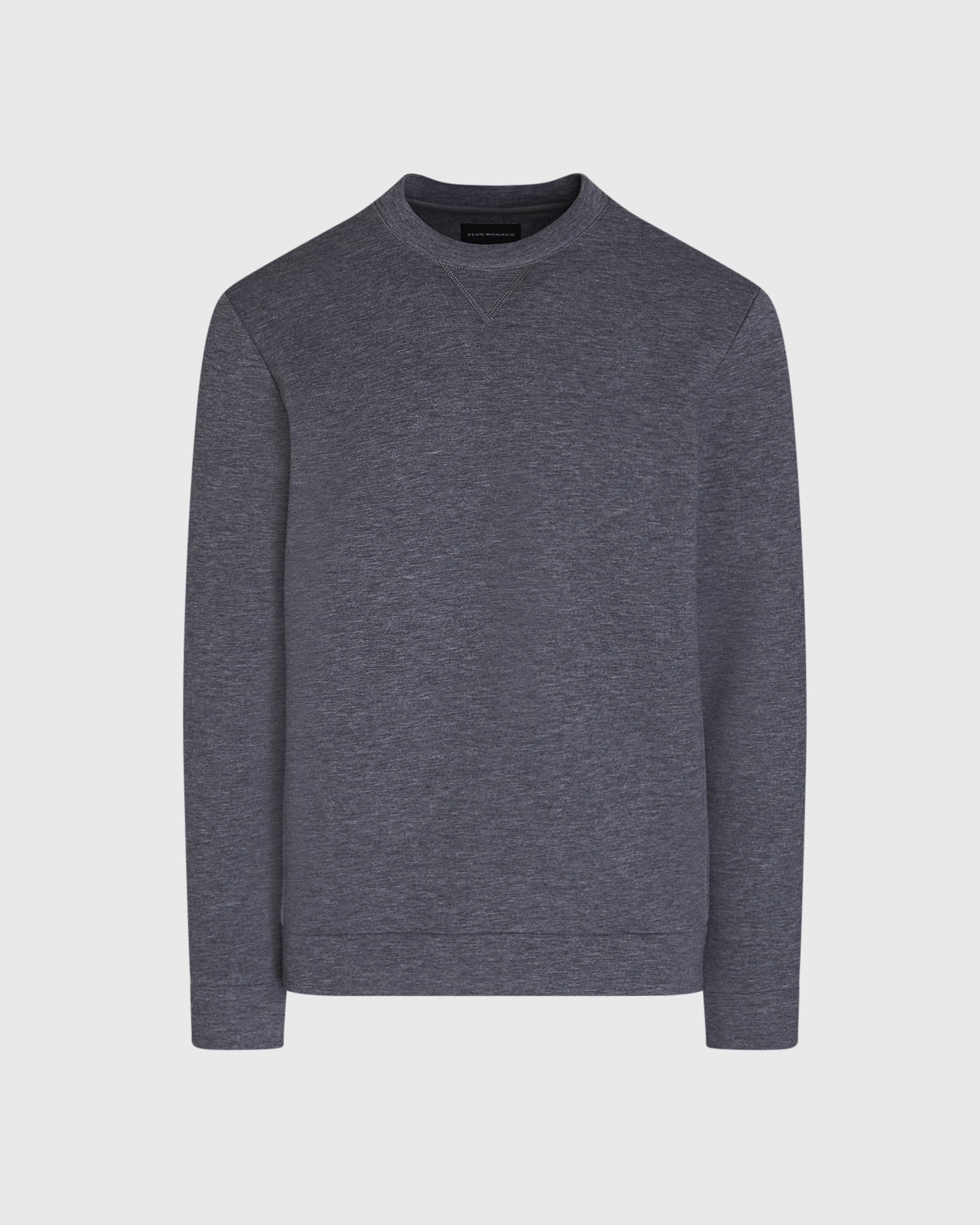 CLUB MONACO - Chandail lounge de plongée à col rond - Mélange de gris foncé