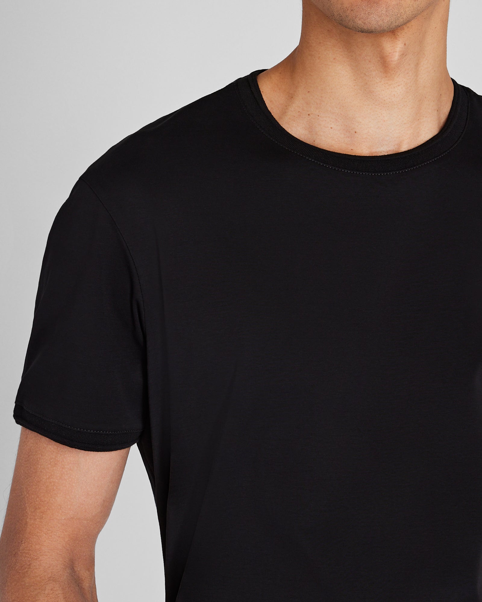 CLUB MONACO - Short-Sleeve Refined Tee - Black