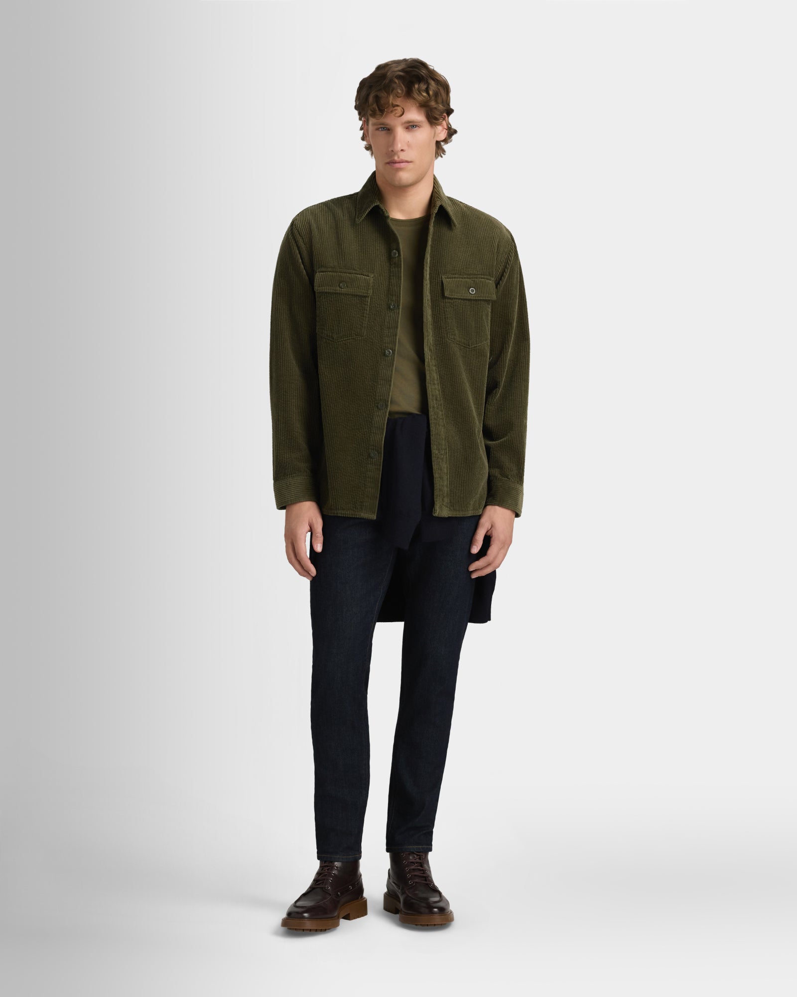 Club Monaco Corp, CA - Short Sleeve Refined Tee - Olive