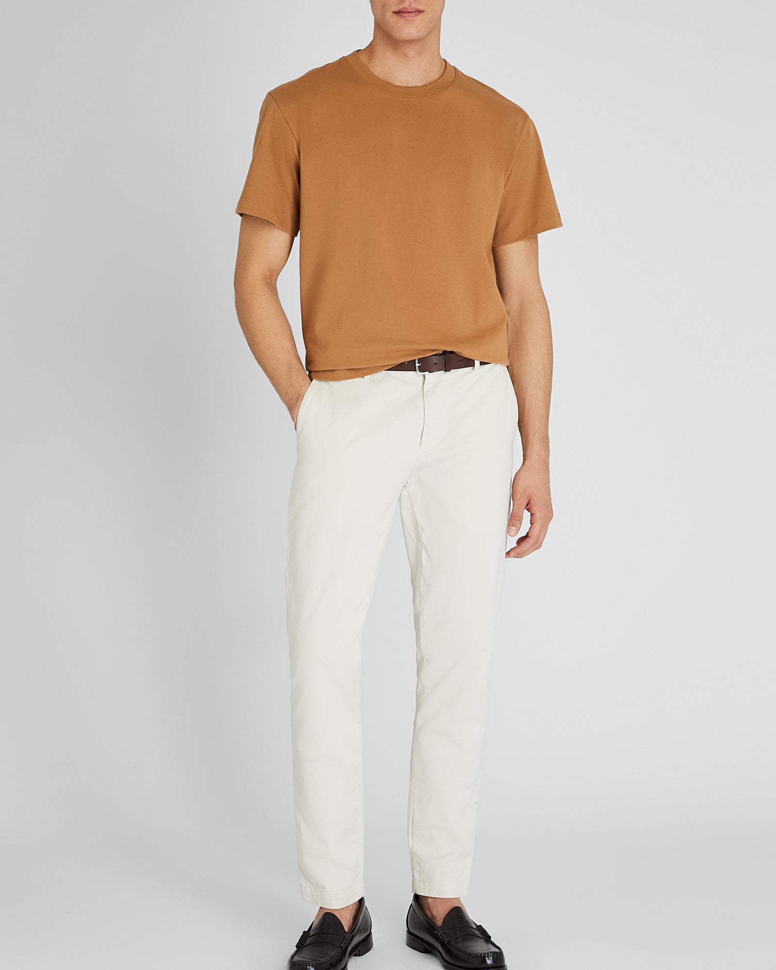 CLUB MONACO - T-shirt décontracté à manches courtes - Caramel