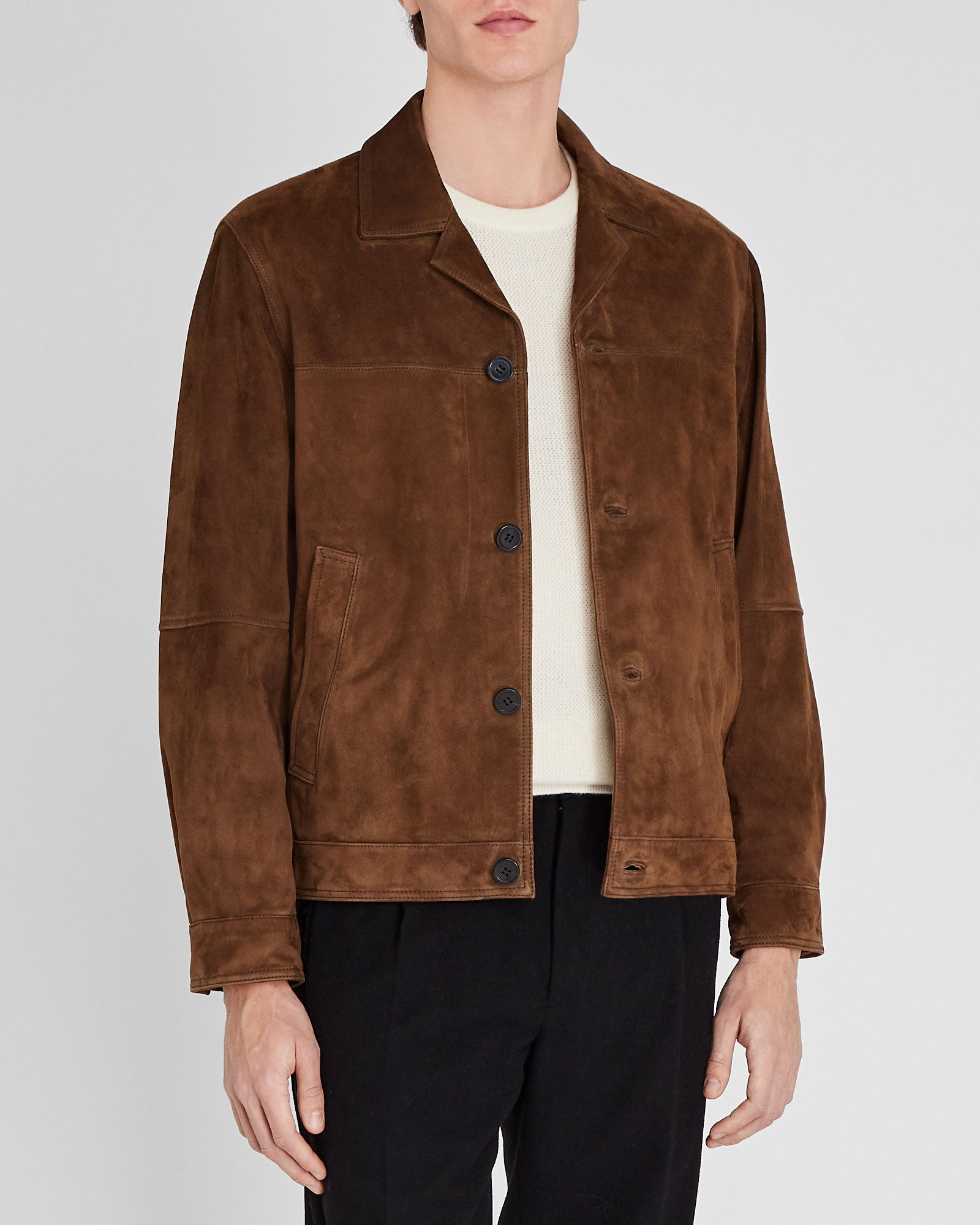 CLUB MONACO - Capsule Suede Jacket - Brown