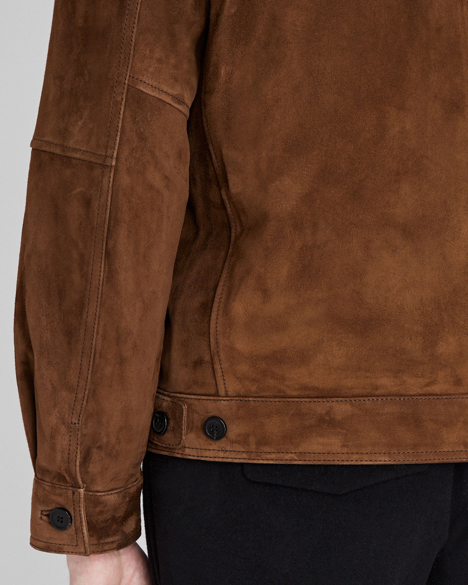 CLUB MONACO - Capsule Suede Jacket - Brown