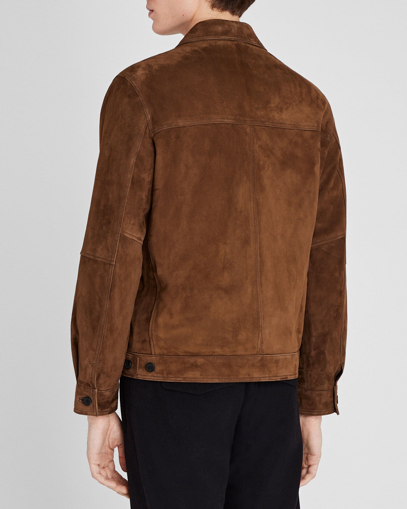 CLUB MONACO - Capsule Suede Jacket - Brown