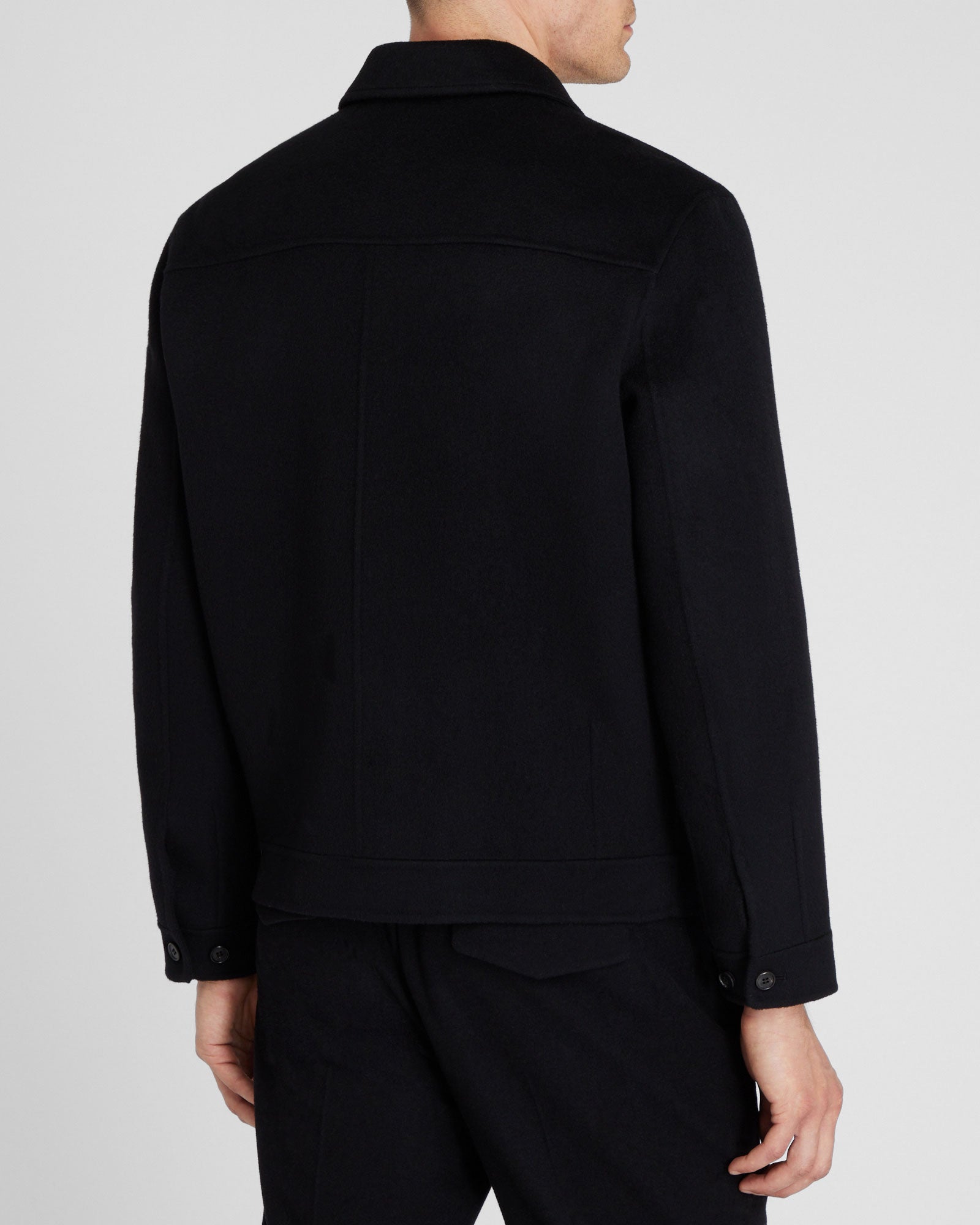 CLUB MONACO - Capsule Cashmere Blend Zip Jacket - Black