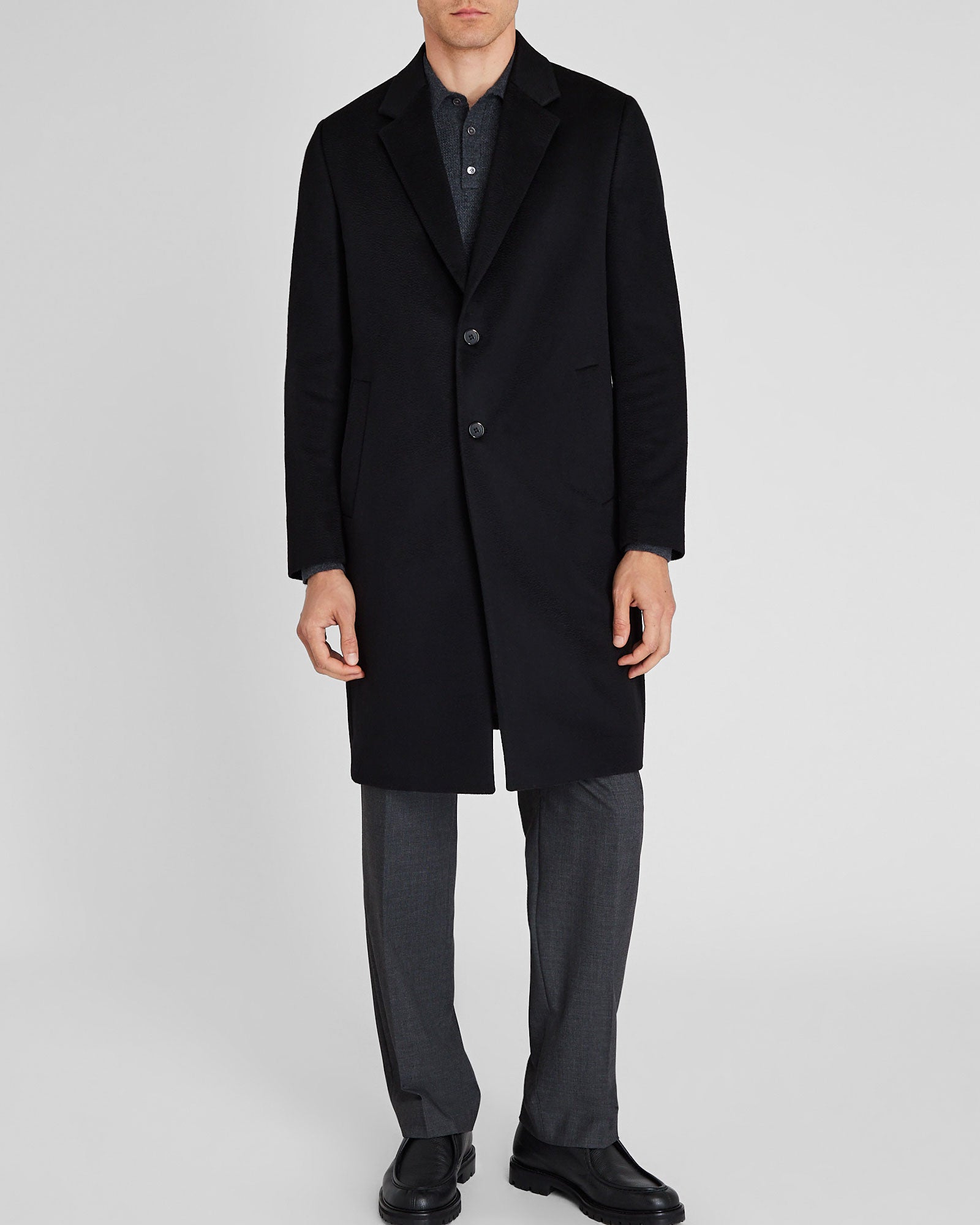 CLUB MONACO - Capsule Cashmere Coat - Black