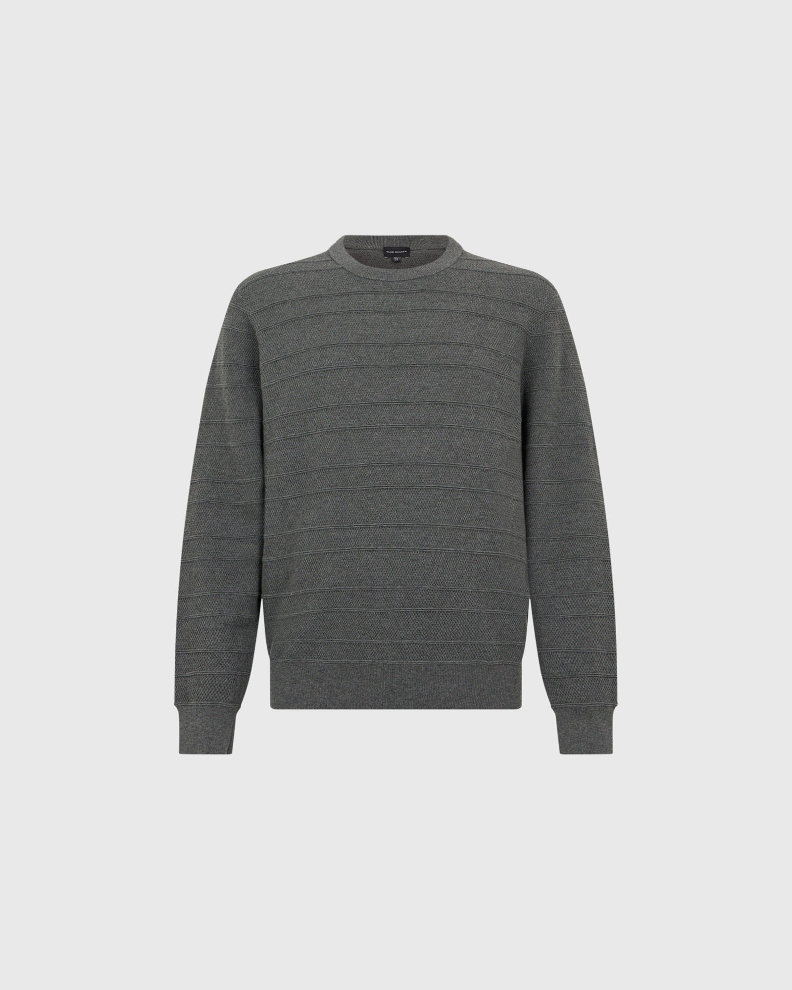 Club Monaco - Chandail à rayures cousues - Gris chiné foncé