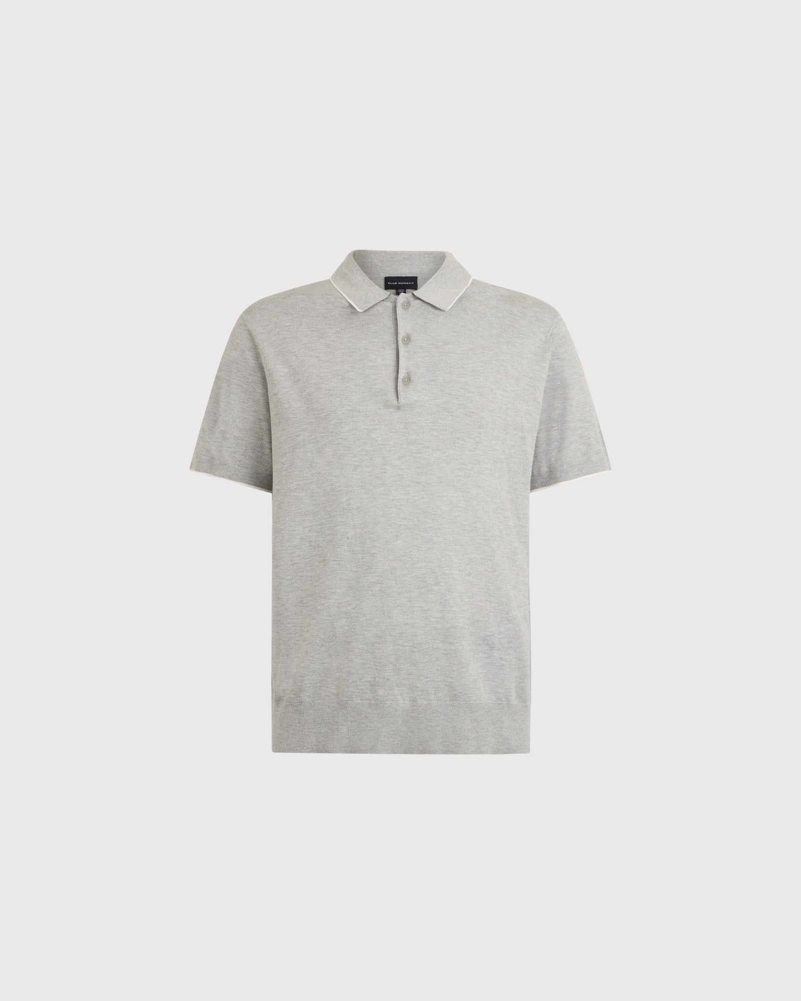 Club Monaco Corp, CA - Short-Sleeve Tech Polo - Light Grey