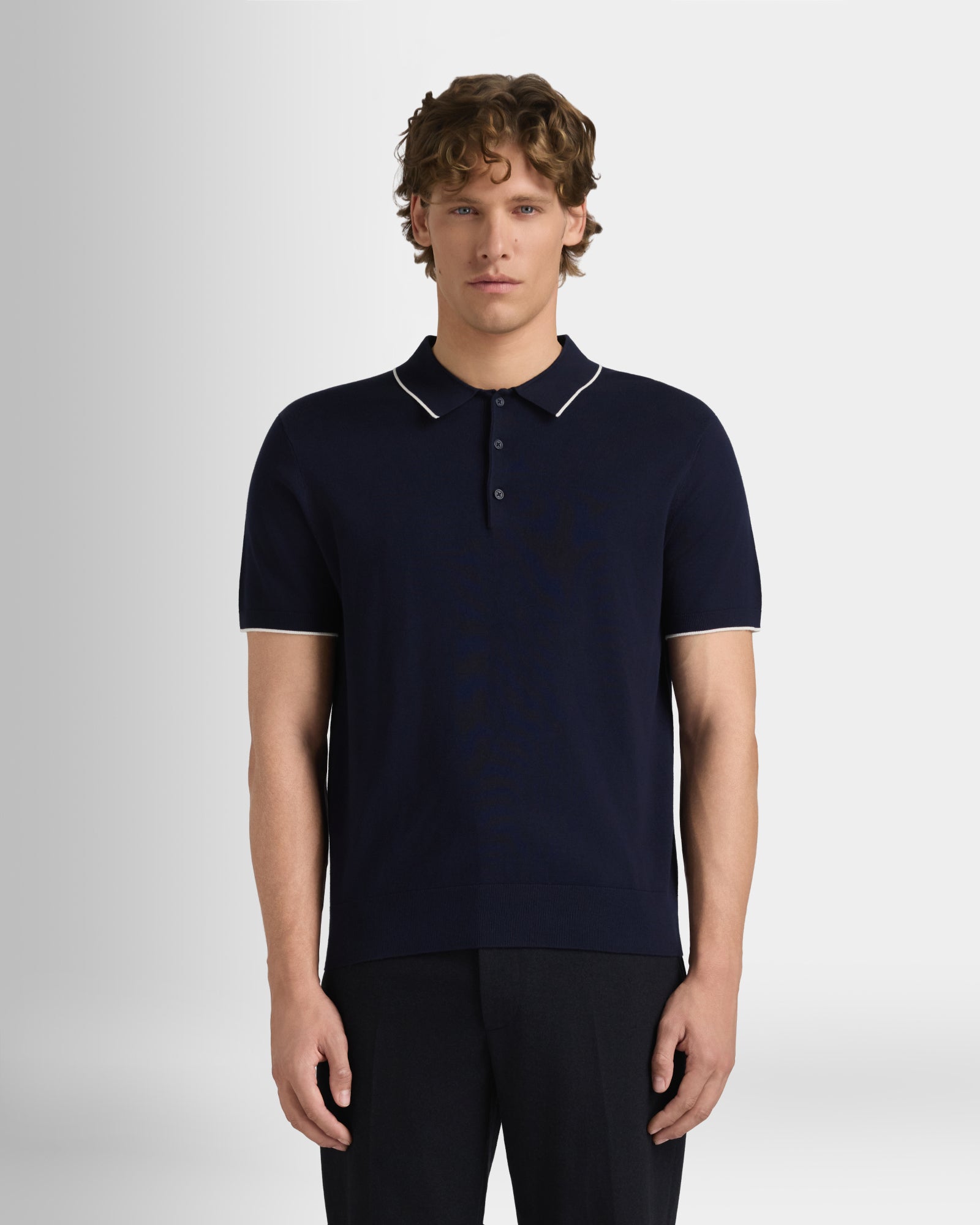 Club Monaco Corp, CA - Short-Sleeve Tech Polo - Navy