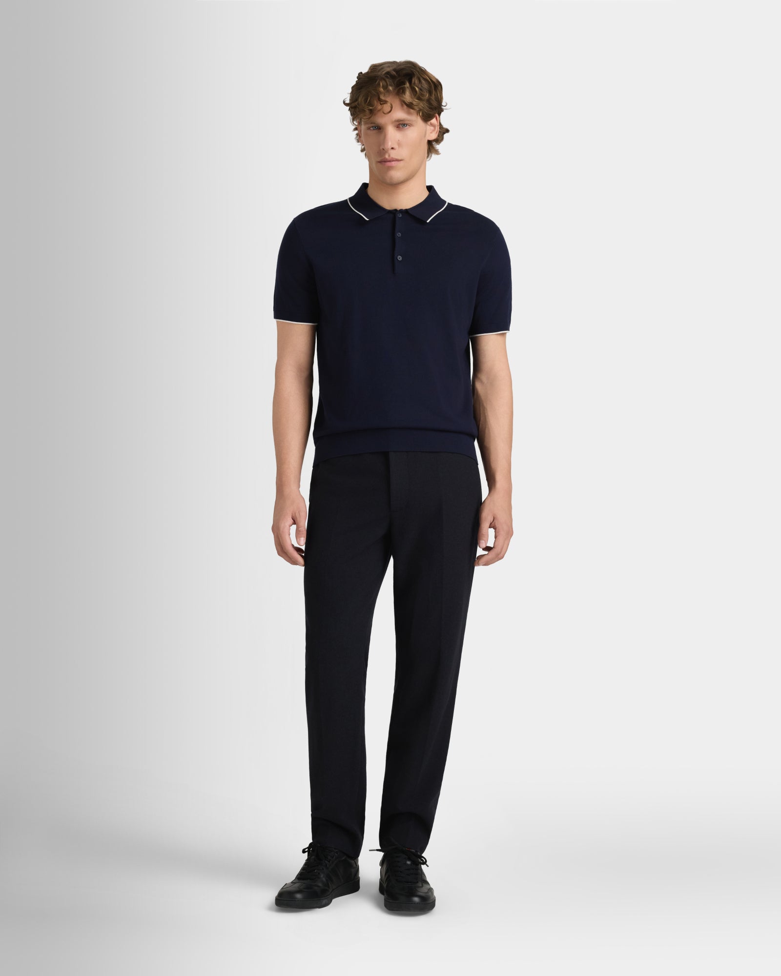 Club Monaco Corp, CA - Short-Sleeve Tech Polo - Navy