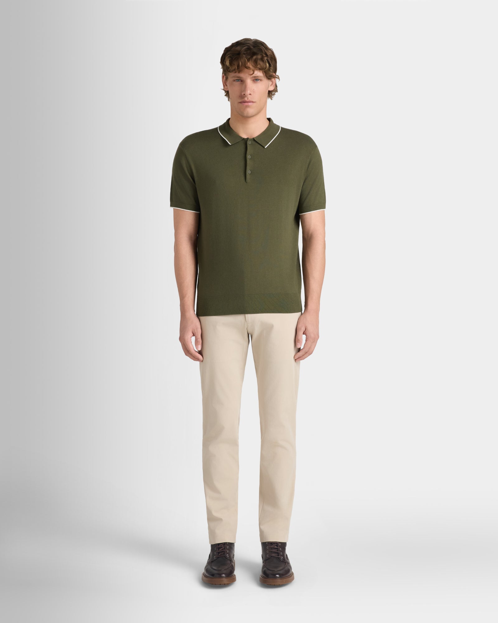 Club Monaco Corp, CA - Short-Sleeve Tech Polo - Olive