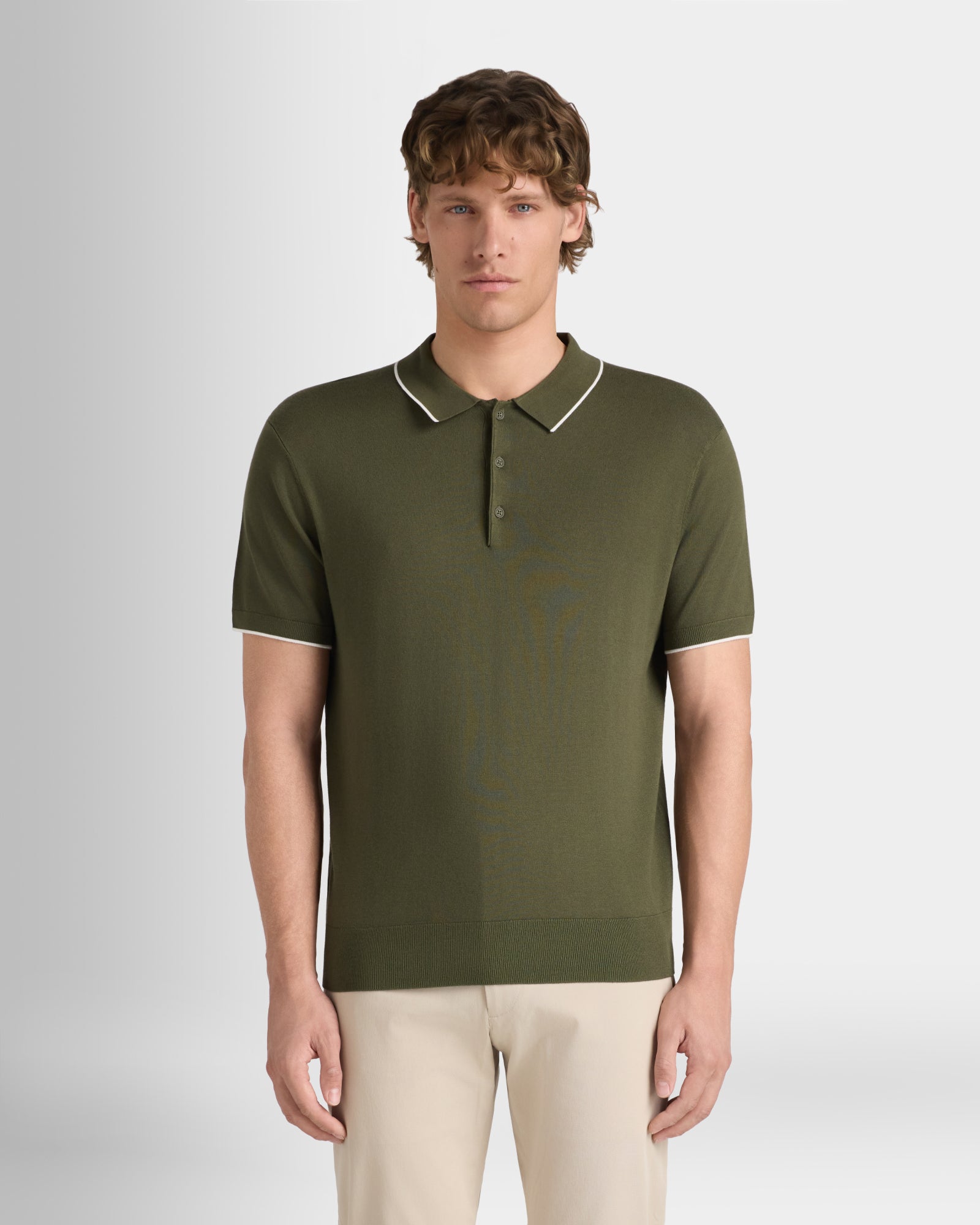 Club Monaco Corp, CA - Short-Sleeve Tech Polo - Olive
