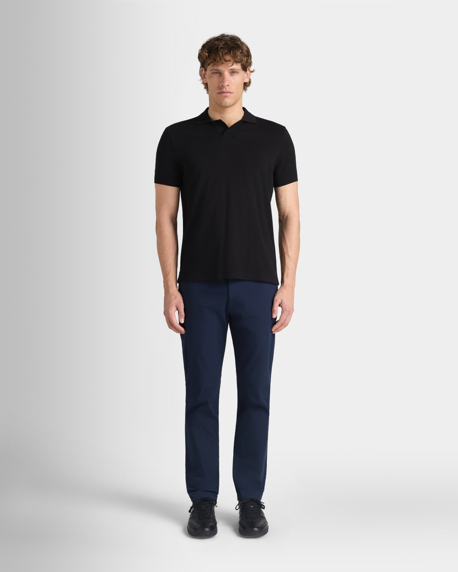 Club Monaco Corp, CA - Johnny Collar Polo Shirt - Black