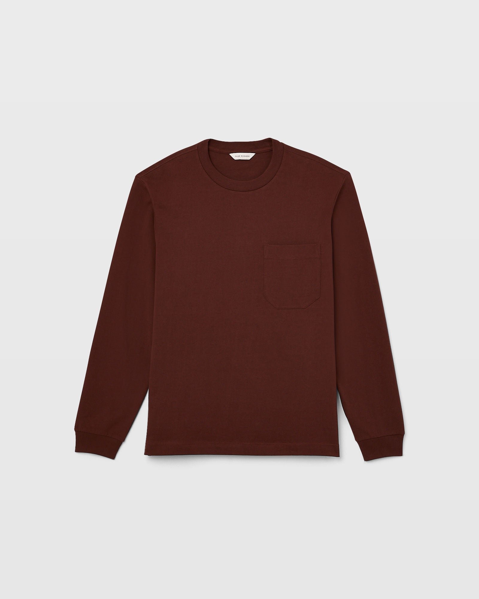 CLUB MONACO - T-shirt décontracté manche longue - Bourgogne