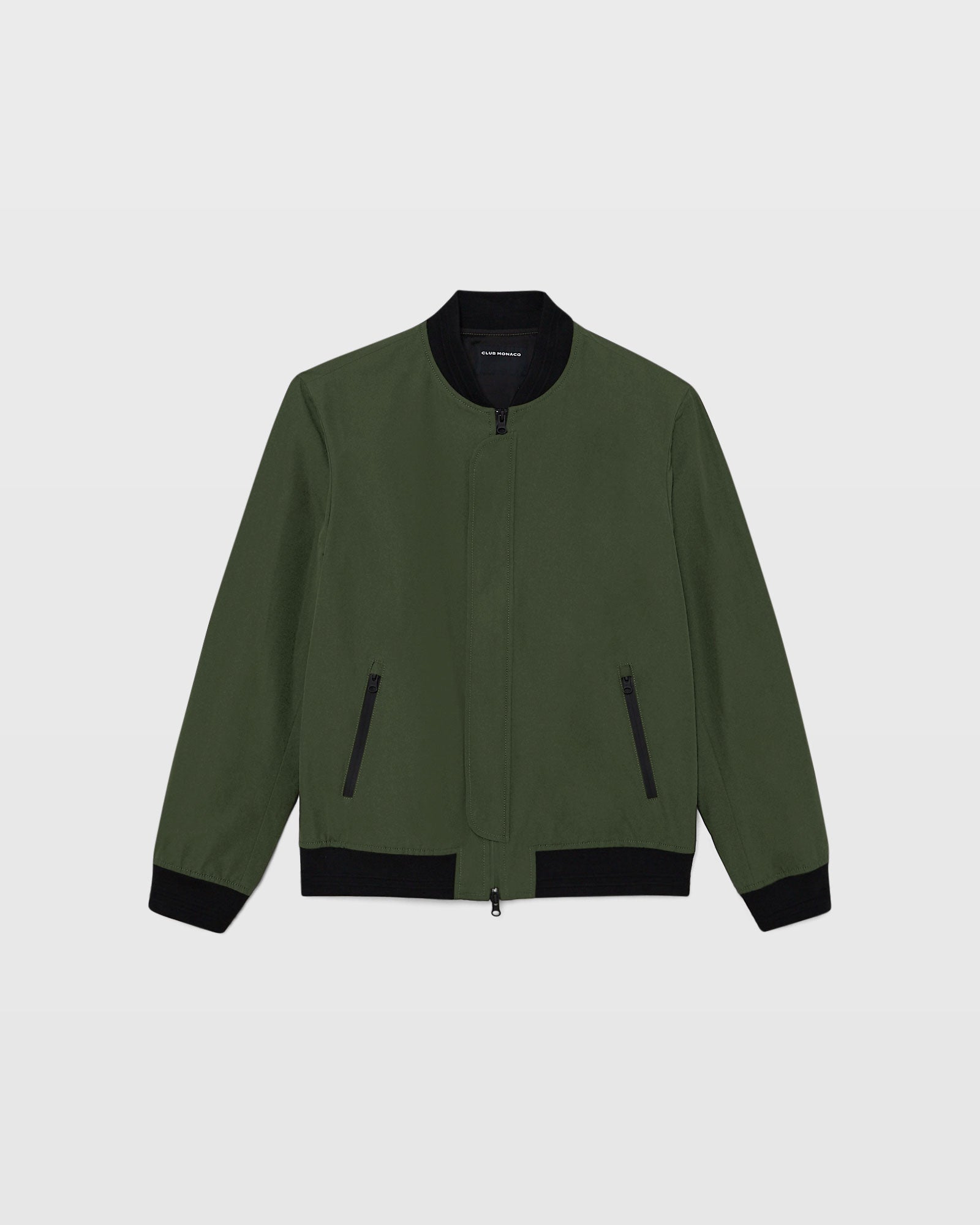 CLUB MONACO - Tech Bomber Jacket - Dark Green