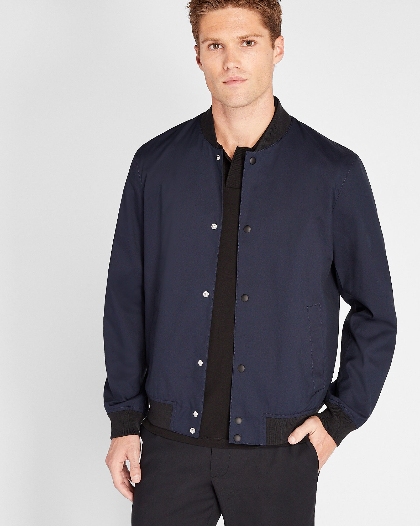 CLUB MONACO - Blouson aviateur soigné - Marine