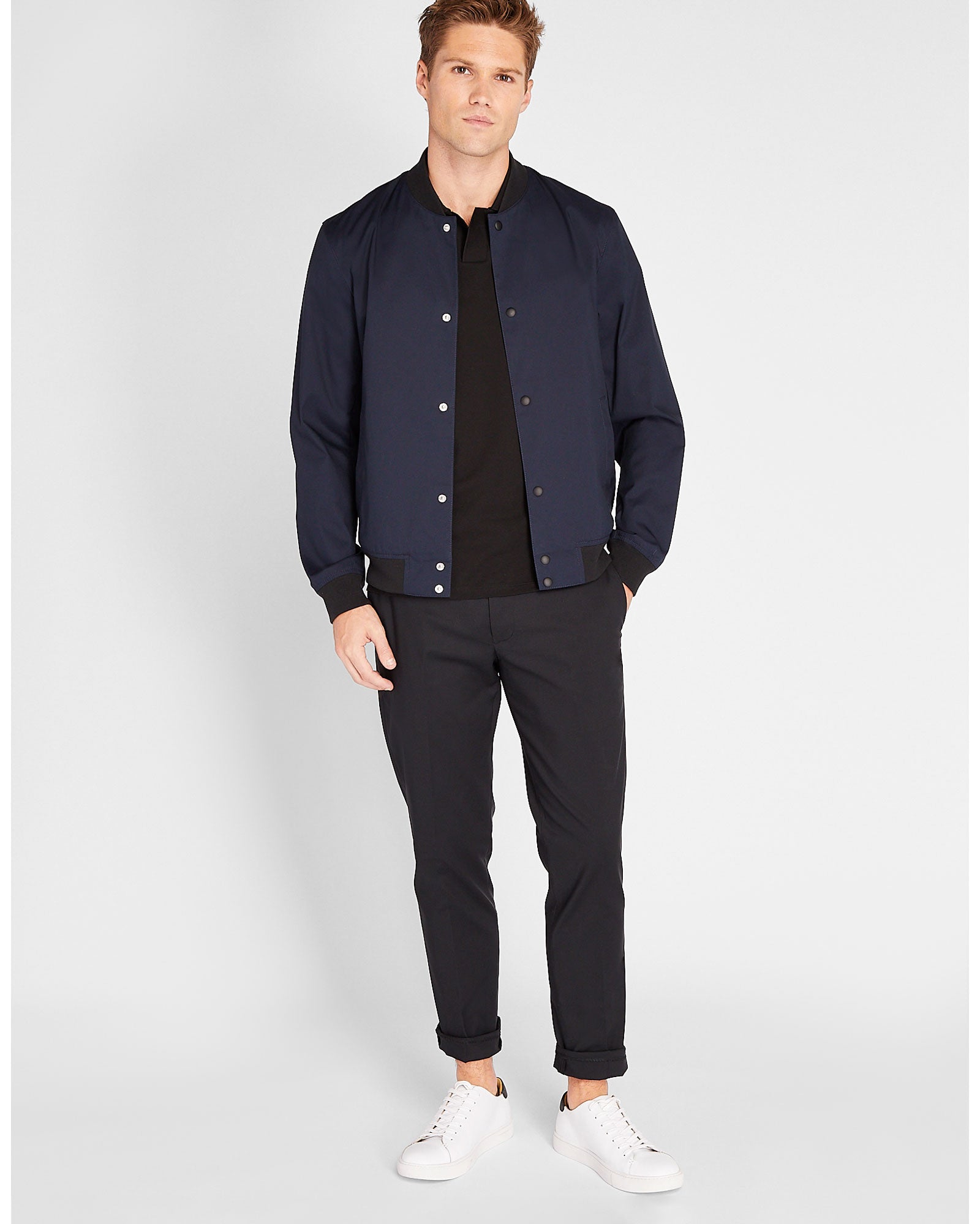 CLUB MONACO - Blouson aviateur soigné - Marine