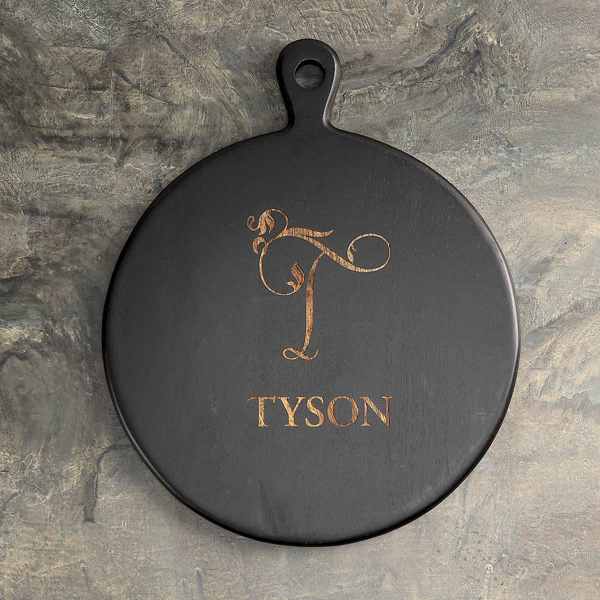 CLUB MONACO - Round Black Cutting Board - 