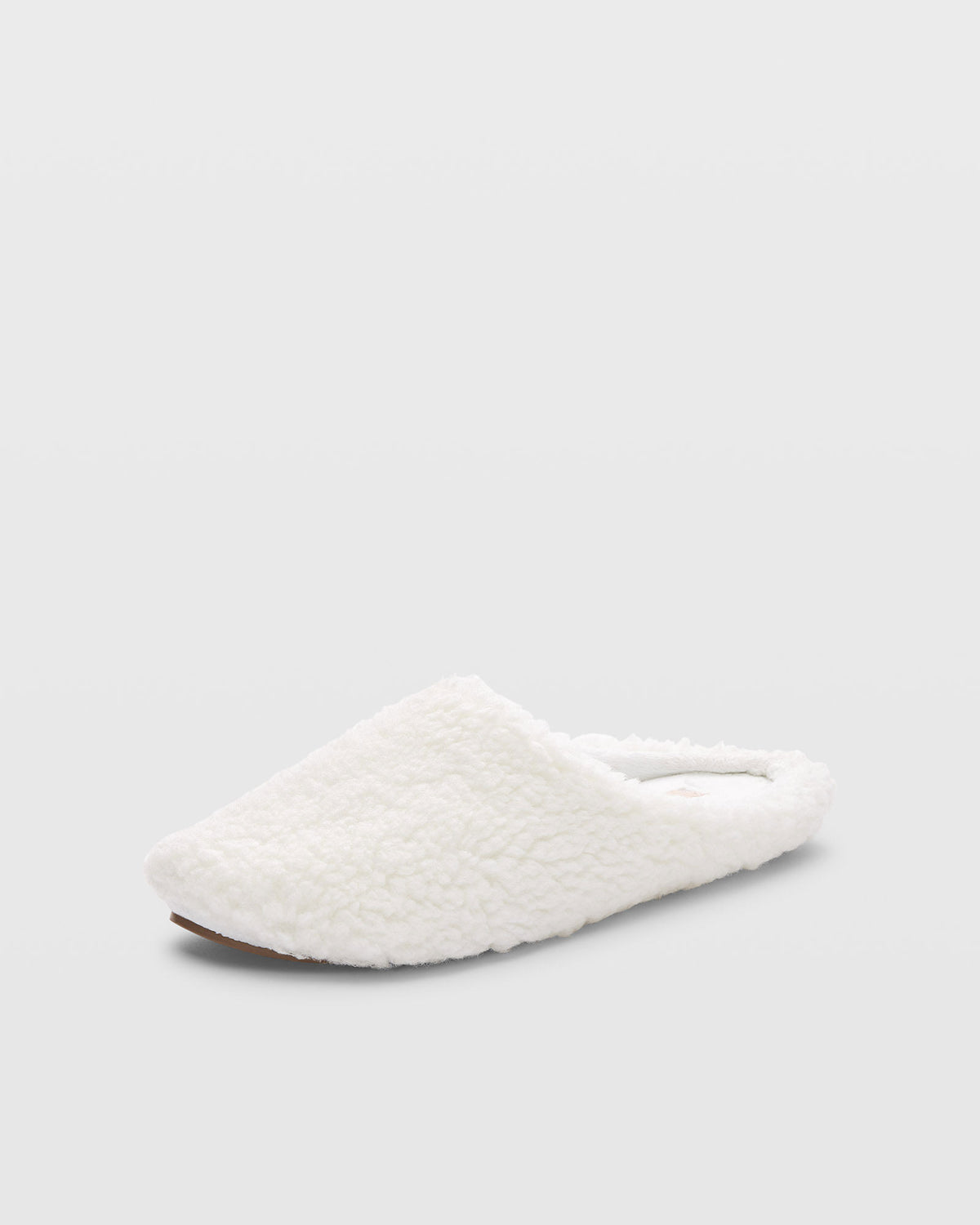 Club Monaco - Pantoufles en tissu sherpa Eberjey - Ivoire