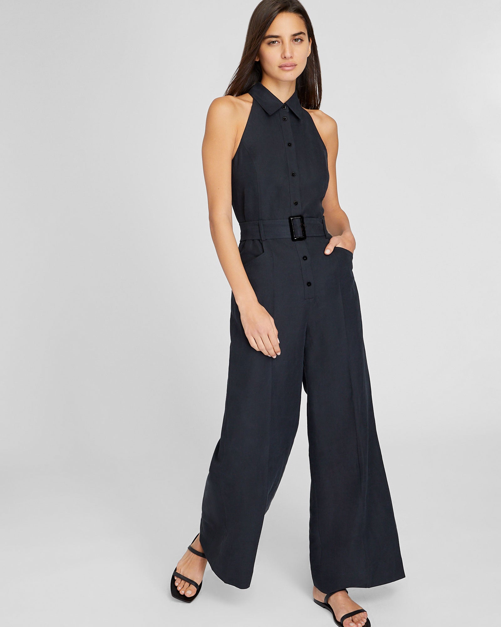 CLUB MONACO - Sleeveless Jumpsuit - Black